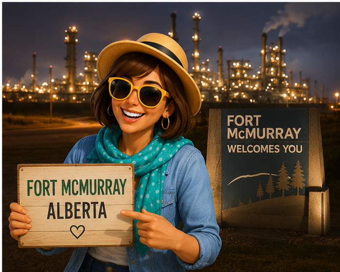 Aunt Tia in Fort McMurray